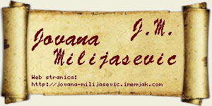 Jovana Milijašević vizit kartica